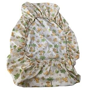 Vintage Disney Baby Lion King Fitted Crib Sheet Simba Palm Trees 90s READ